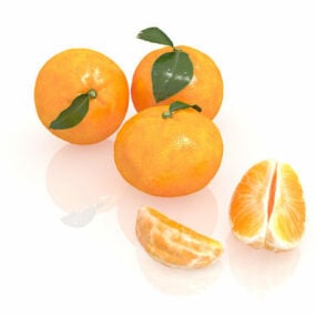 Natur Navel Orange Frukt 3d-modell