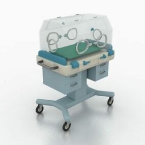 Hospital Equipment Neonatal Incubator 3d model