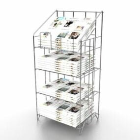 Store Newspaper Display Rack Stand 3d model