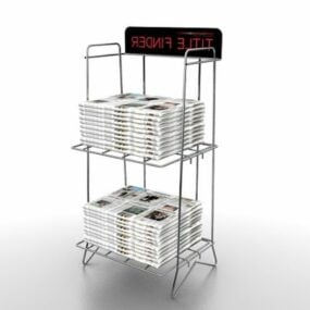 Store Newspaper Display Stand 3d model