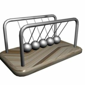 Tragbares Spielzeug Newtons Cradle Balls 3D-Modell