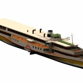 Ocean Going Steamship Watercraft 3d-modell