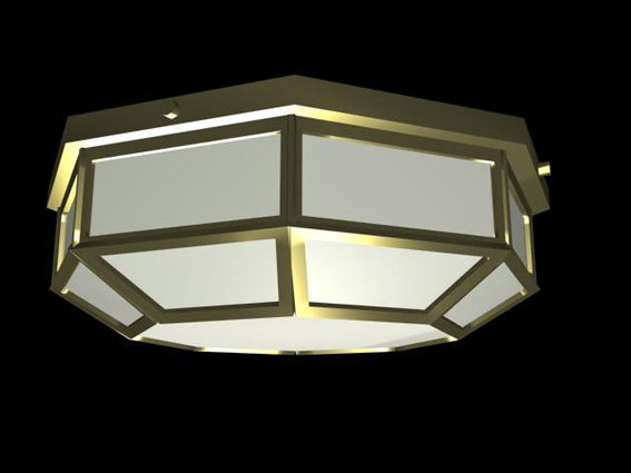 Octagonal Shape Home Ceiling Light Free 3ds Max Model 3ds Max