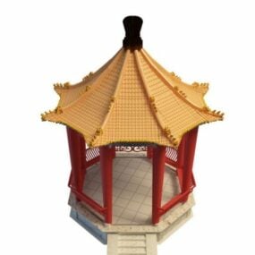Pabellón octogonal chino modelo 3d