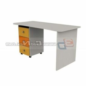 Office Furniture Desk With Drawers 3d model