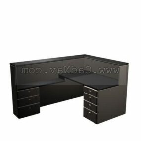 Office Partitions Desk Furniture 3d model