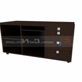 Office Wooden Furniture Filing Cabinet 3d model