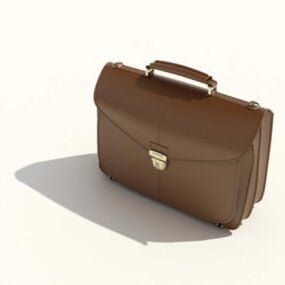 Office Leather Briefcase For Men 3d model