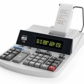 Modelo 3d de máquina calculadora de supermercado