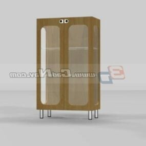 Office Furniture Wood File Cabinet 3d model