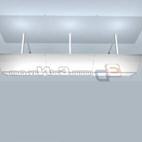 طراحی لامپ فلورسنت اداری مدل سه بعدی