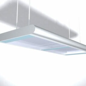 Люмінесцентна лампа для офісної кімнати 3d модель