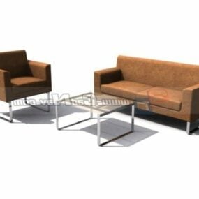 Furnitur Sofa Tunggu Ruang Kantor model 3d