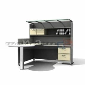 Office Furniture Workstation With Wall Unit 3d model
