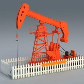 Průmyslový olej Pumpjack 3D model