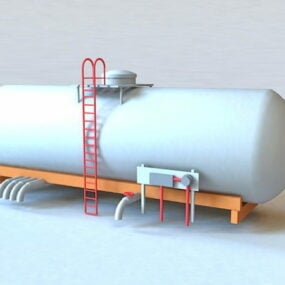 Industrial Oil Storage Tank 3d model
