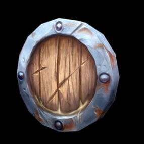 Spill Old Wood Shield 3d-modell