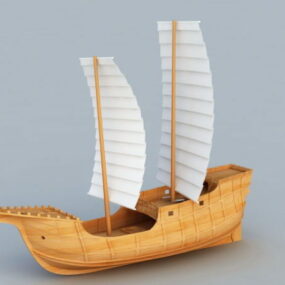 مدل سه بعدی کشتی قایقرانی قدیمی