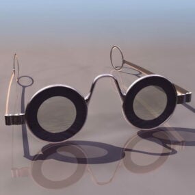 Fashion Vintage Style Glasses 3d model