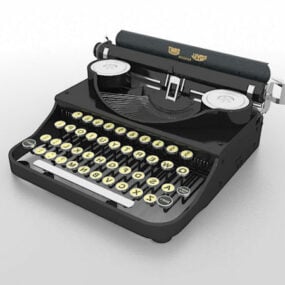 Office Old-fashioned Typewriter 3d model
