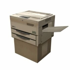Modelo 3d de máquina fotocopiadora antiga de escritório