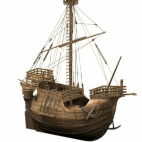 船舶最古老的渔船3d模型
