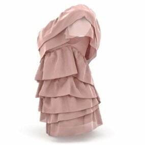 Одяг Сукні на одне плече 3d модель