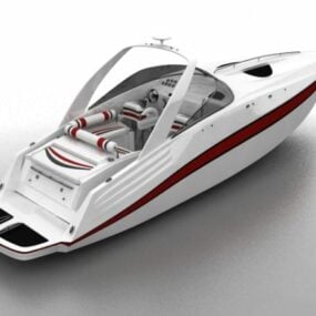 Schnellboot-Vollglas-Frontabdeckung 3D-Modell