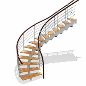 Diseño de escalera vertical abierta modelo 3d