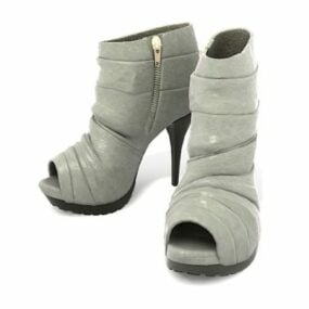 Fashion Open Toe Boots 3d model