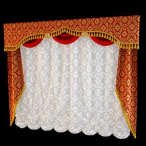 Opera Shade Window Fabric Curtain 3d model