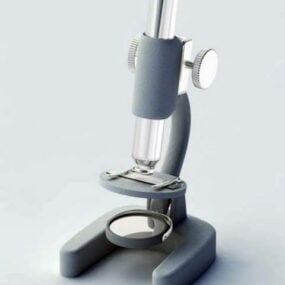 Modello 3d del microscopio ottico medico