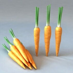 هویج سبزیجات مدل سه بعدی
