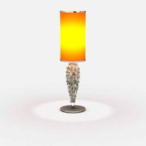 Orange Shade Table Lamp For Home 3d model