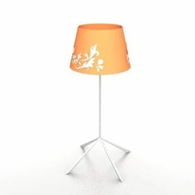 Oranje kap hoge vloerlamp 3D-model