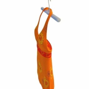 Kläder Orange Halterneck Mode 3d-modell