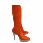 Clothing Orange High Heel Boots