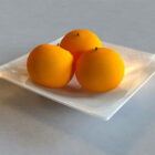 Fruits orange sur la plaque