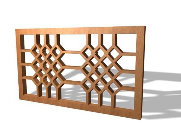 Oriental Wood Lattice Panel
