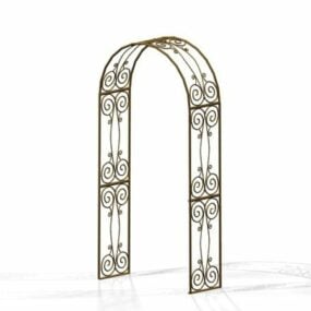 3д модель декоративной металлической арки