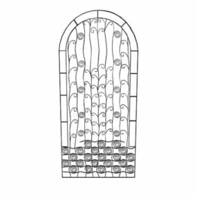 Modello 3d del cancello ornamentale di design per la casa