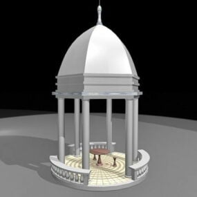 Model 3D ozdobnej altanki zachodniej