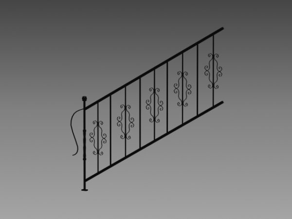 Barandillas de hierro para escaleras ornamentales