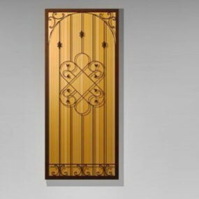 Modello 3d porta ornamentale in ferro battuto per la casa
