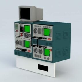 Electric Oscilloscope Equipment 3d model