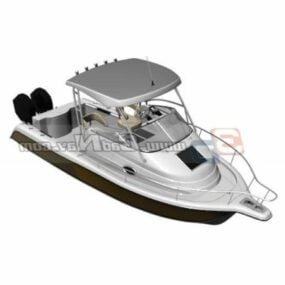 Vannscooter påhengsmotorbåt 3d-modell