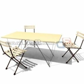 Outdoor Furniture Garden Dining Set 3d model