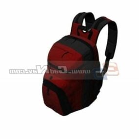 Fashion Red Travel Backpack Bag 3d model