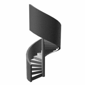 Outdoor Circular Metal Staircase 3d model