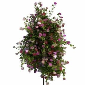 Utendørs hage blomsterpottestativ 3d modell